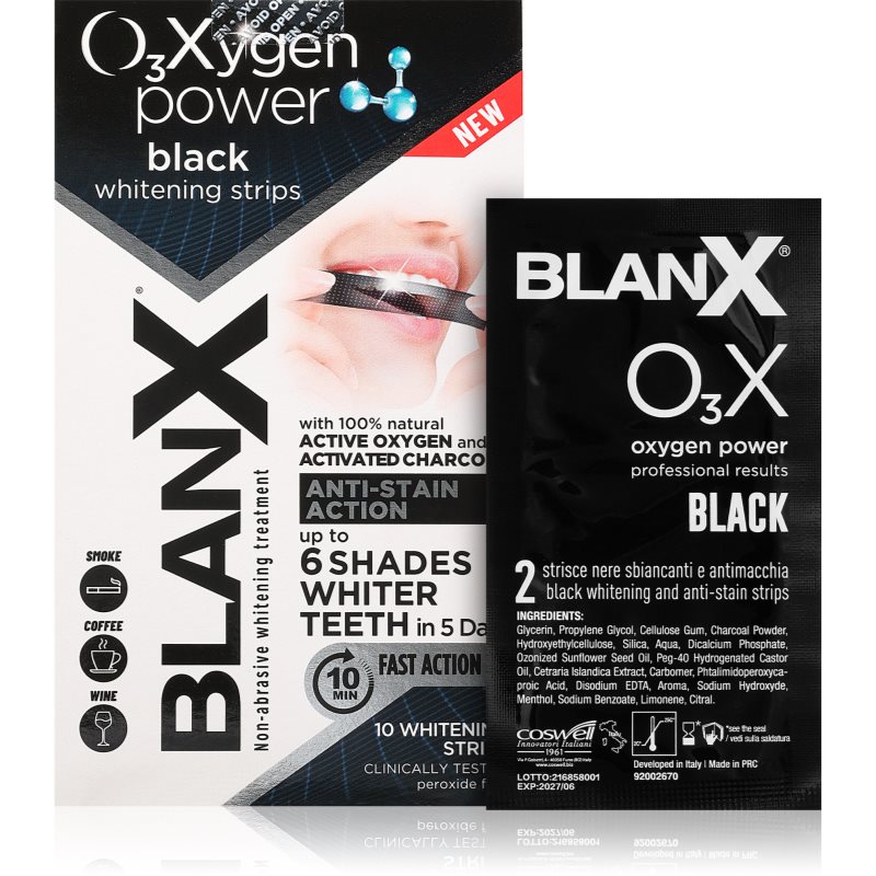 BlanX Oxygen Power Whitening Black Strips избелващи ленти за зъби 10 бр.
