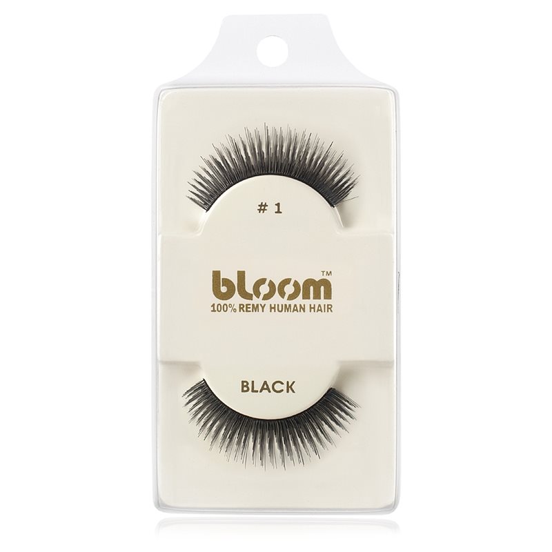 Bloom Natural изкуствени мигли от естествен косъм No. 1 (Black) 1 см