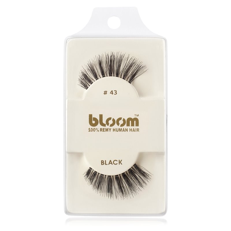 Bloom Natural изкуствени мигли от естествен косъм No. 43 (Black) 1 см
