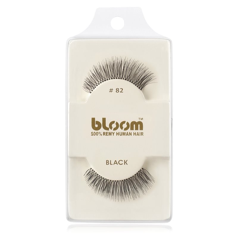 Bloom Natural изкуствени мигли от естествен косъм No. 82 (Black) 1 см