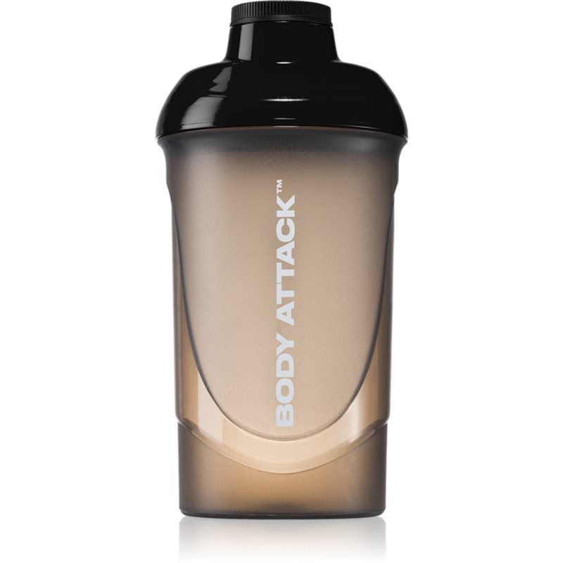 Body Attack Shaker спортен шейкър не съдържа BPA боя Black 600 мл.