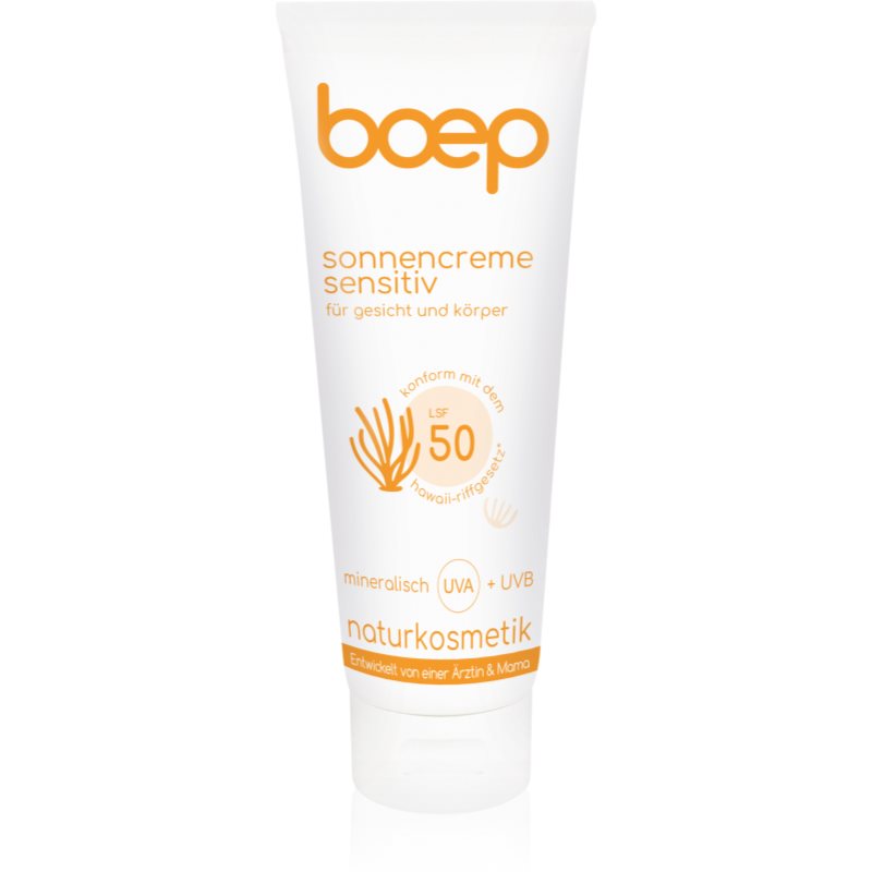 Boep Natural Sun Cream Sensitive слънцезащитен крем SPF 50 100 мл.