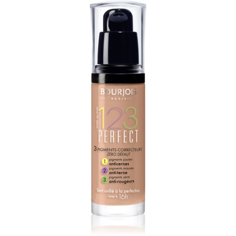 Bourjois 123 Perfect течен фон дьо тен за съвършен външен вид цвят 57 Hale Clair SPF 10 30 мл.