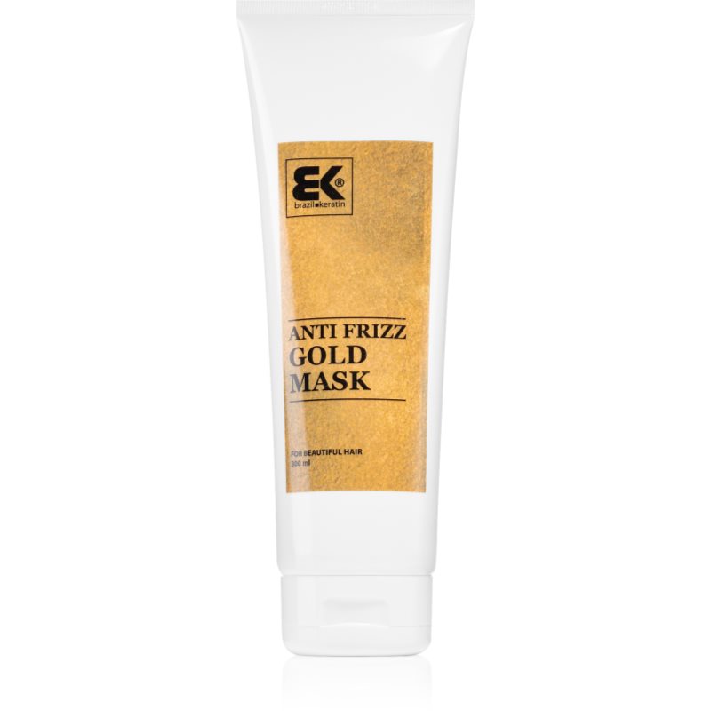 Brazil Keratin Gold Anti Frizz Mask кератинова възстановителна маска за увредена коса 300 мл.
