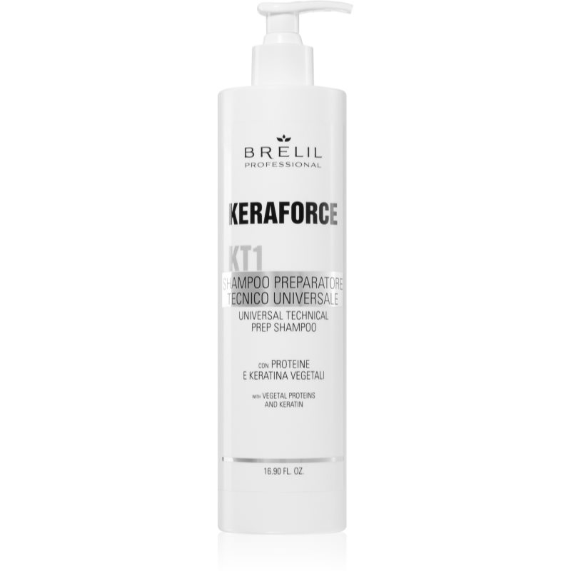 Brelil Professional Keraforce грижа за използване преди нанасянето на шампоан за всички видове коса 500 мл.
