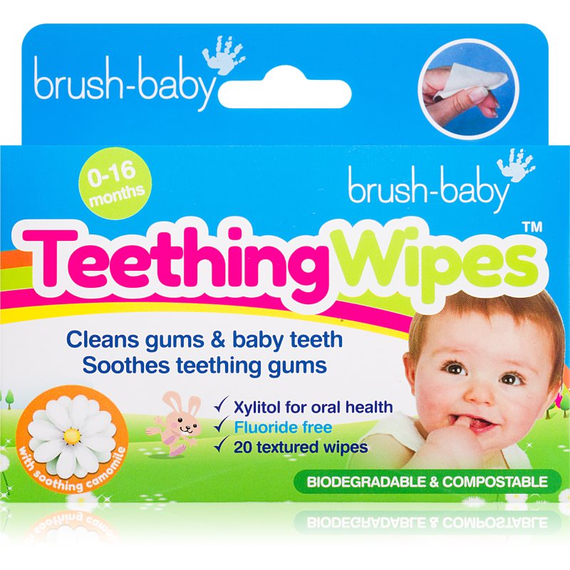 Brush Baby Applemint кърпички за зъби за деца 20 бр.