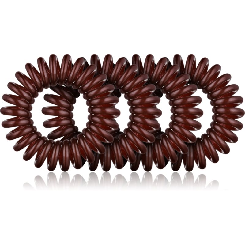 BrushArt Hair Rings ластици за коса Brown 4 бр.