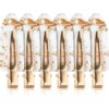 Brushworks Gold Flake No Crease Clips фиби за коса 6 бр.