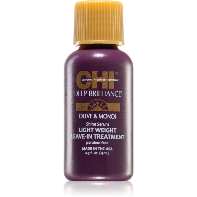 CHI Brilliance Shine Serum Lightweight Leave-in Ttreatment лек серум за блясък и мекота на косата 15 мл.