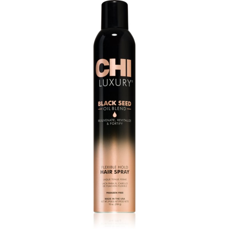 CHI Luxury Black Seed Oil Flexible Hold Hairspray лак за коса за гъвкава фиксация 284 мл.