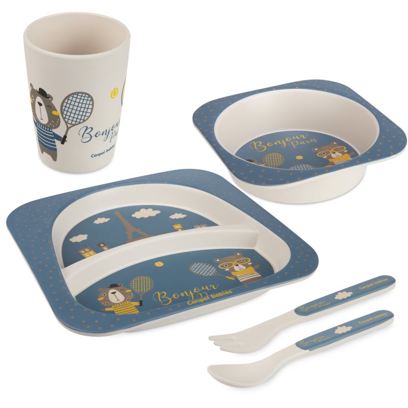 Canpol babies Bonjour Paris Set сет за хранене за деца 5 бр.