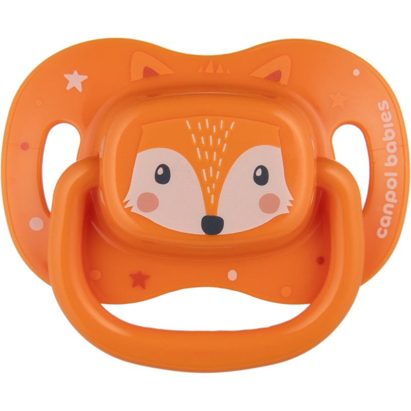 Canpol babies Cute Animals Soother 0-6m биберон Orange 1 бр. на ниска цена