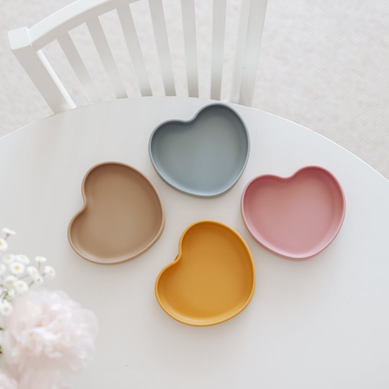 Canpol babies Heart чиния с вендуза Grey 1 бр. на ниска цена