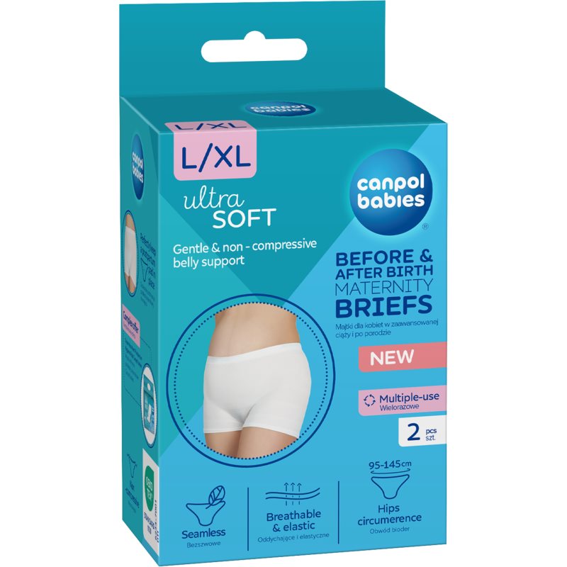 Canpol babies Maternity Briefs бельо за бременни и родилки 2 в 1 размер L/XL 2 бр.