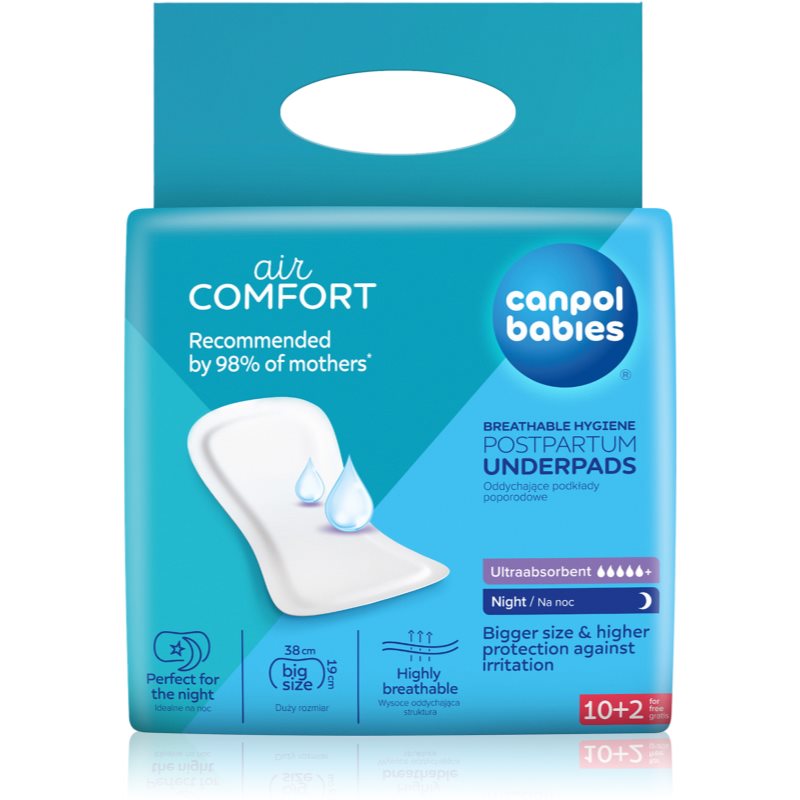 Canpol babies Postpartum Pads Night дамски превръзки за след раждане 10 бр.