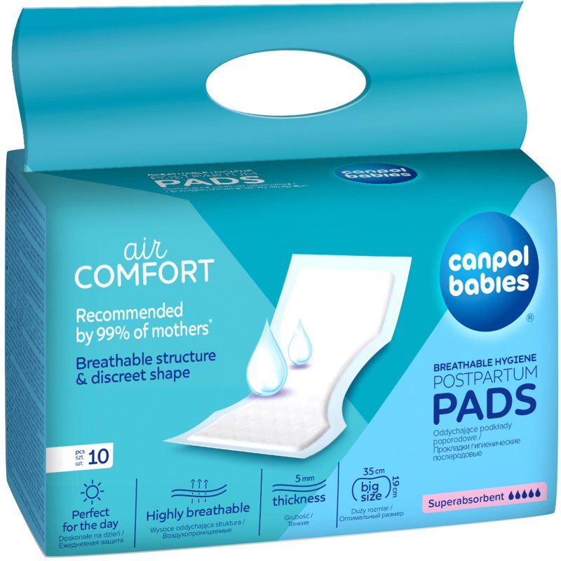 Canpol babies Postpartum Pads дамски превръзки за след раждане Super Absorbent 10 бр.
