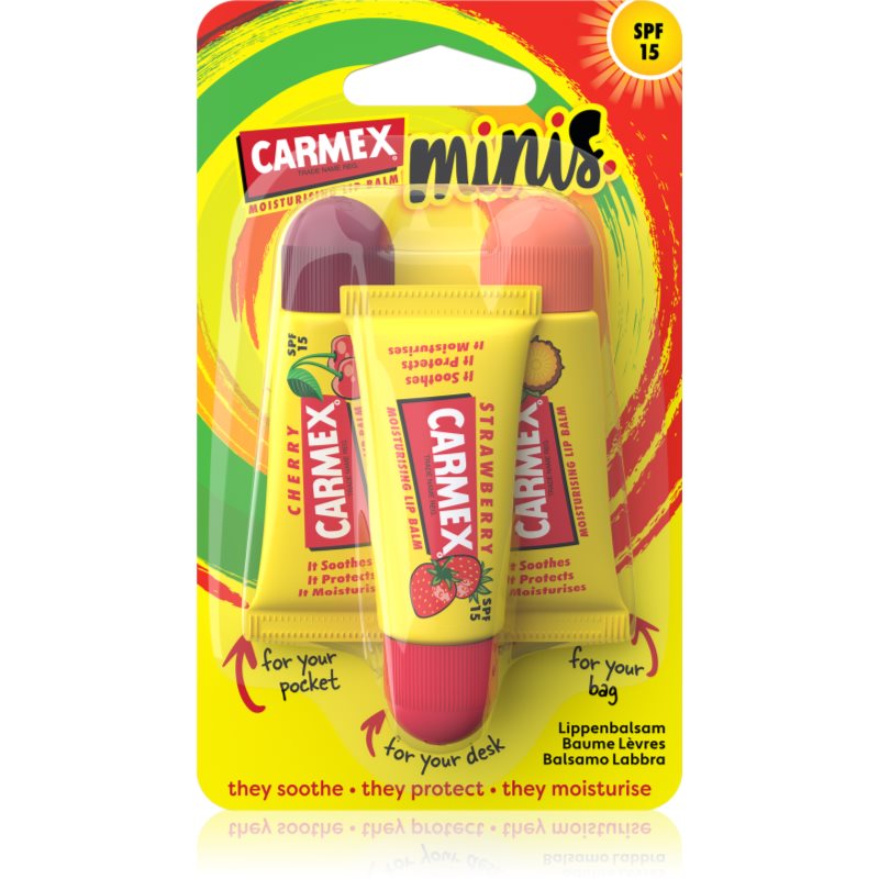 Carmex Minis комплект за пътуване за сухи устни SPF 15
