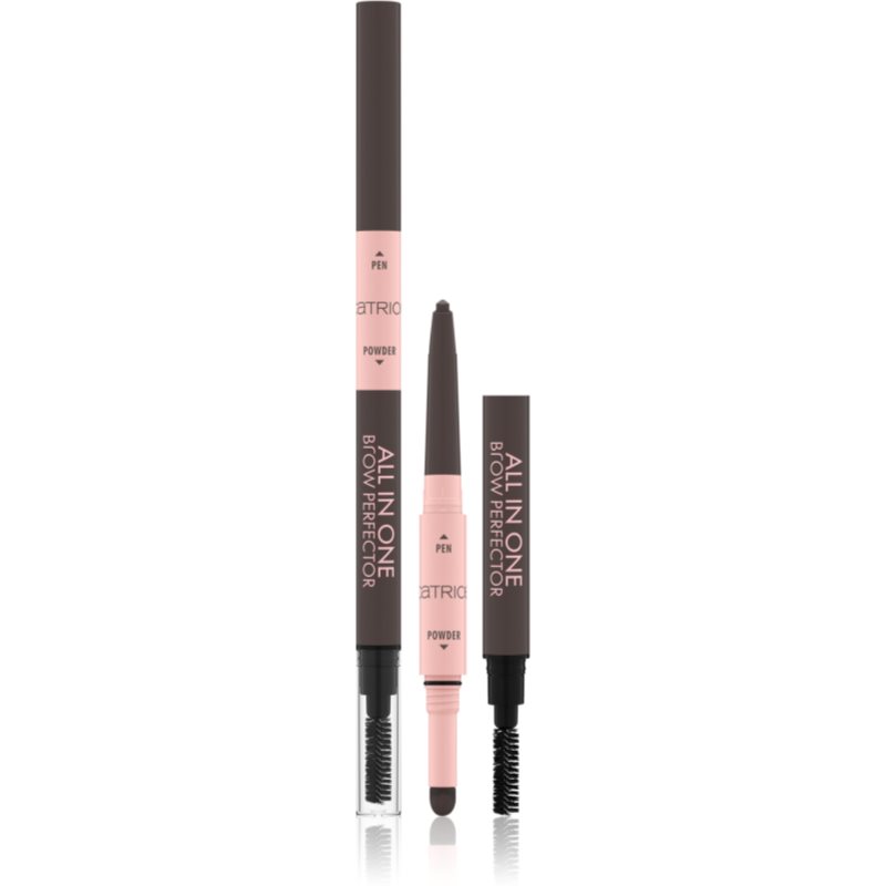 Catrice All In One двустранен молив за вежди цвят 030 Dark Brown 0