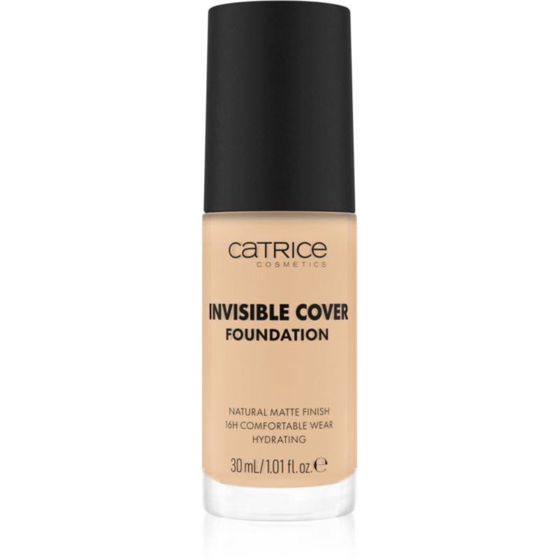 Catrice Invisible Cover Foundation течен покривен фон дьо тен с матиращ ефект цвят 010W 30 мл.