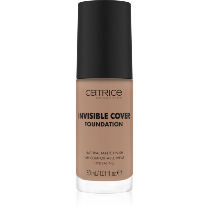 Catrice Invisible Cover Foundation течен покривен фон дьо тен с матиращ ефект цвят 037W 30 мл.