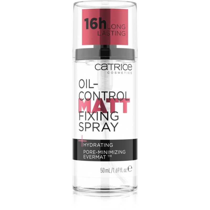 Catrice Oil-Control Matt матиращ и фиксиращ спрей върху фон дьо тен 50 мл.