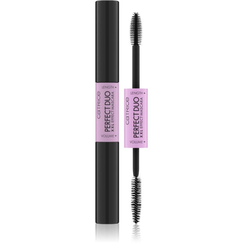 Catrice Perfect Duo XXL Effect спирала за обем и удължаване на мигли 2 в 1 цвят Black 8 мл.