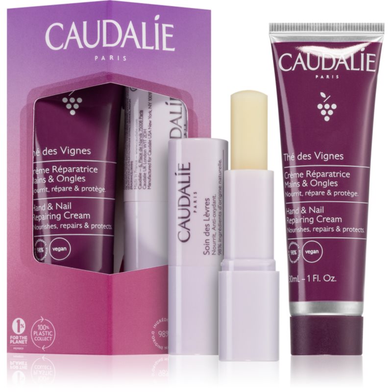 Caudalie Thé Des Vignes Hand & Lip Duo подаръчен комплект за подхранване и хидратация