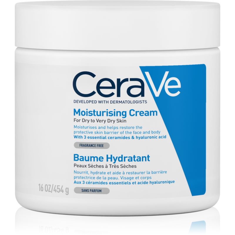 CeraVe Moisturizers хидратиращ крем за лице и тяло за суха или много суха кожа 454 гр. на ниска цена
