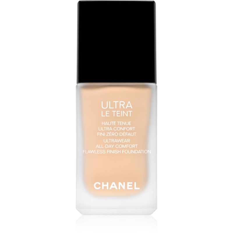 Chanel Ultra Le Teint Flawless Finish Foundation дълготраен матиращ фон дьо тен да уеднакви цвета на кожата цвят B20 30 мл.