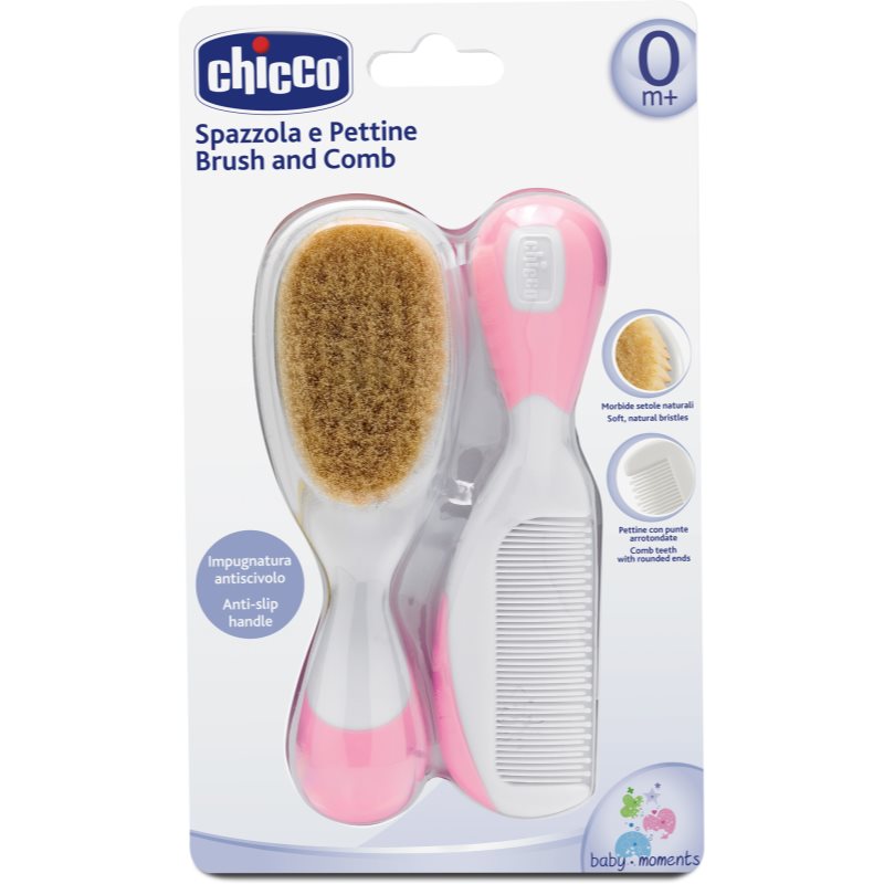 Chicco Baby Moments комплект За коса 0m+ Pink 2 бр.