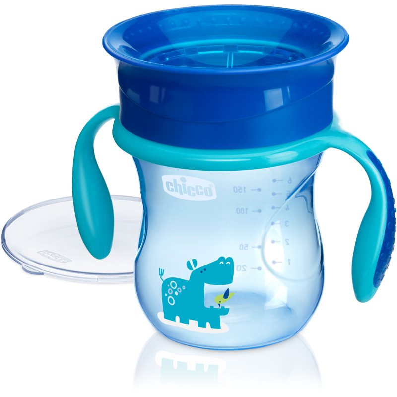 Chicco Perfect 360 преходна чаша с дръжки 12m+ Blue 200 мл.