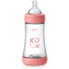 Chicco Perfect 5 бебешко шише 2 m+ Medium Flow Pink 240 мл.