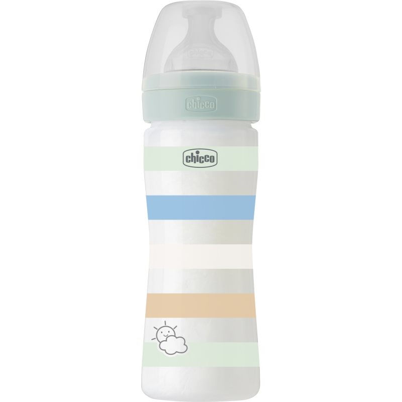 Chicco Well-being Colors бебешко шише Boy 2 m+ 250 мл.