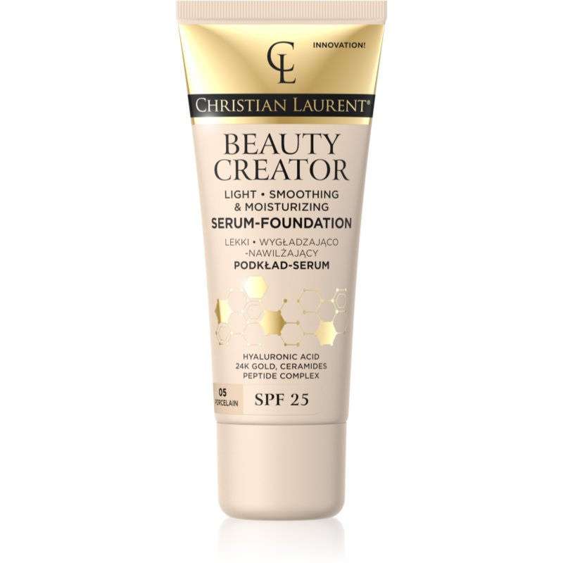 Christian Laurent Beauty Creator лек хидратиращ фон дьо тен SPF 25 цвят 05 Porcelain 30 мл.