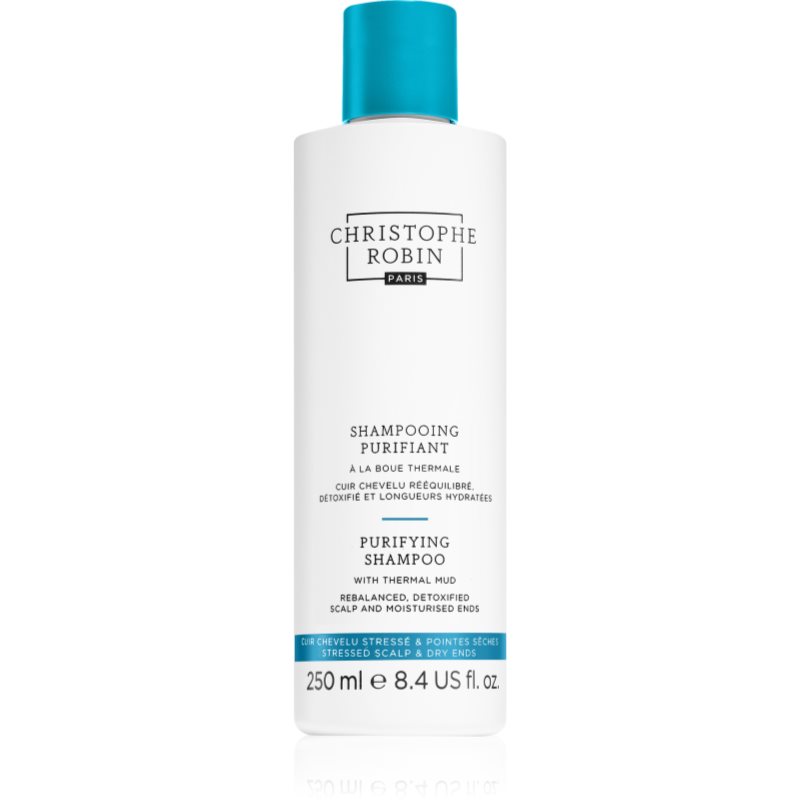 Christophe Robin Purifying Shampoo with thermal mud почистващ детоксикиращ шампоан 250 мл.
