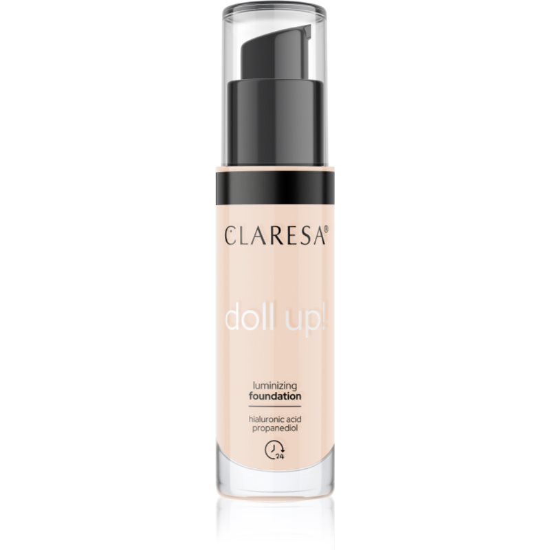 Claresa Doll Up! озаряващ фон дьо тен за естествен вид цвят 03 Light Medium 34 гр.