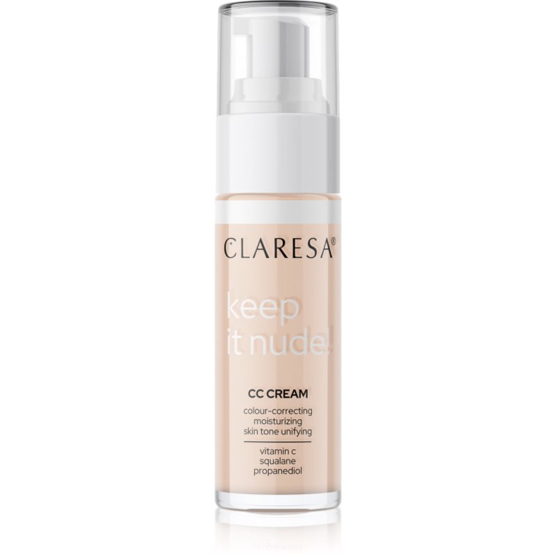 Claresa Keep It Nude хидратиращ фон дьо тен да уеднакви цвета на кожата цвят 101 Light 33 гр.