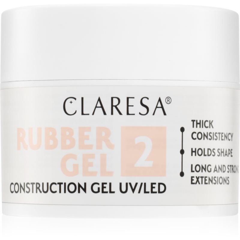 Claresa Rubber Gel Construction Gel UV/LED гел-лак за удължаване на ноктите цвят 02 45 гр.