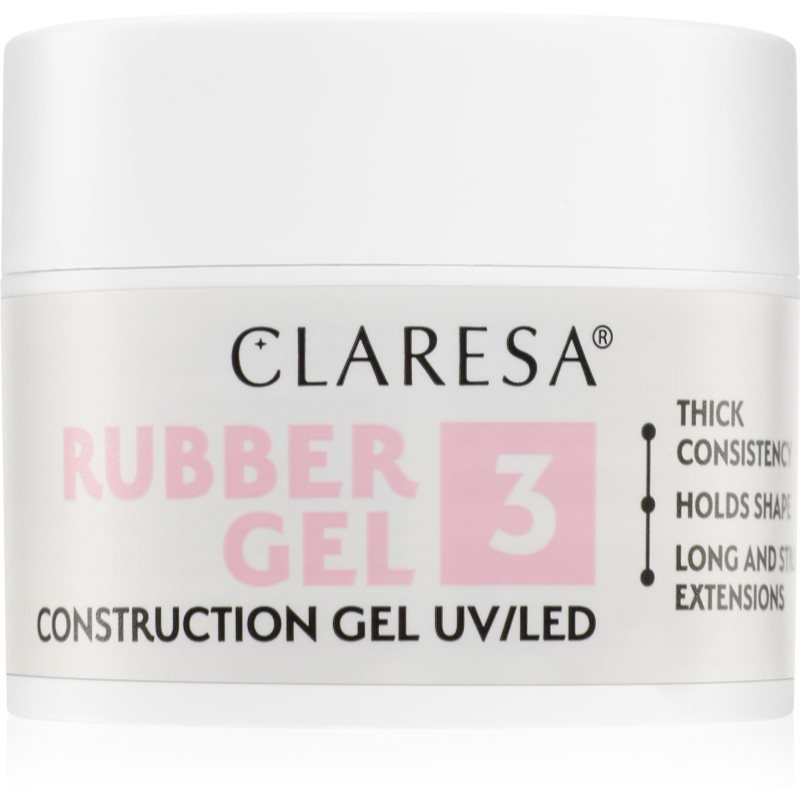 Claresa Rubber Gel Construction Gel UV/LED гел-лак за удължаване на ноктите цвят 03 12 гр.