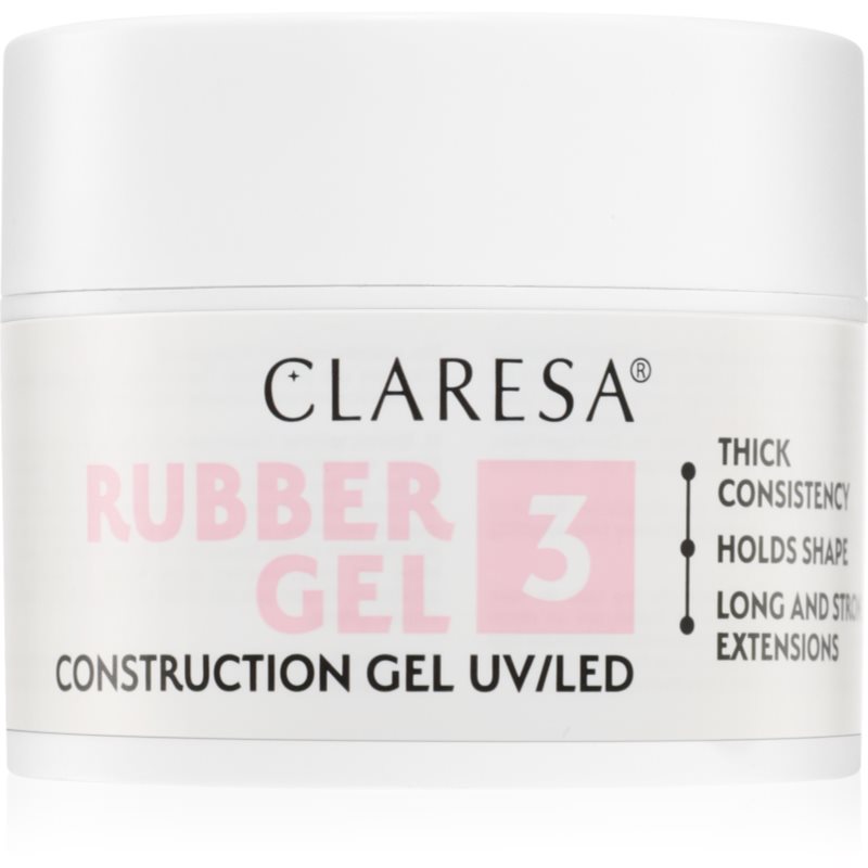 Claresa Rubber Gel Construction Gel UV/LED гел-лак за удължаване на ноктите цвят 03 45 гр.