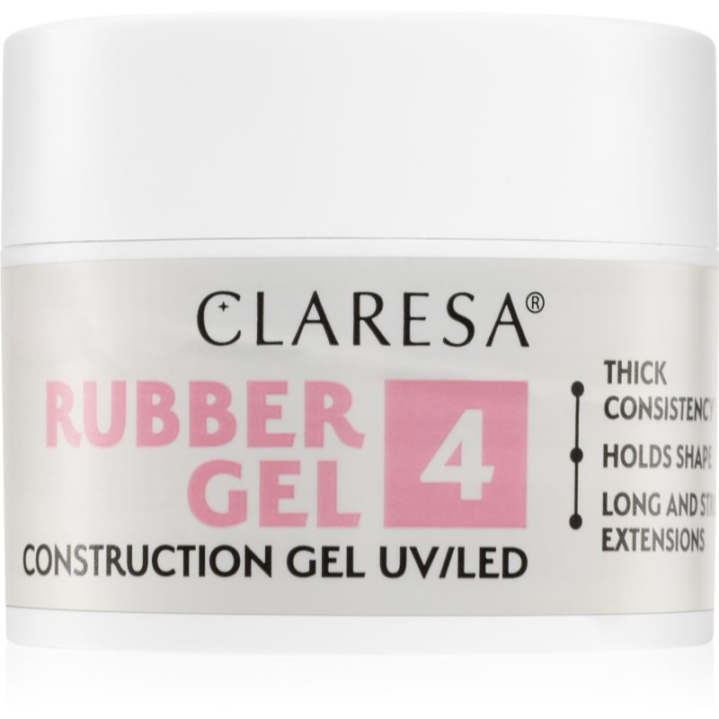 Claresa Rubber Gel Construction Gel UV/LED гел-лак за удължаване на ноктите цвят 04 12 гр.