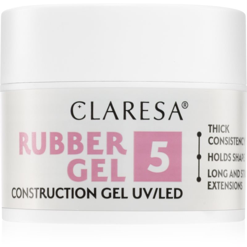 Claresa Rubber Gel Construction Gel UV/LED гел-лак за удължаване на ноктите цвят 05 12 гр.