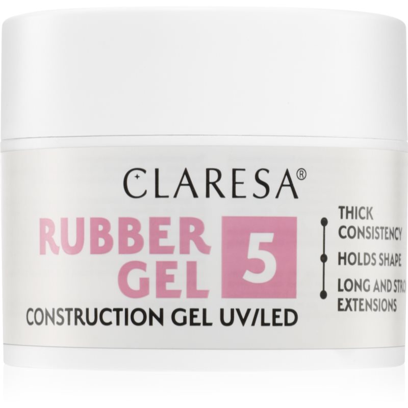 Claresa Rubber Gel Construction Gel UV/LED гел-лак за удължаване на ноктите цвят 05 45 гр.
