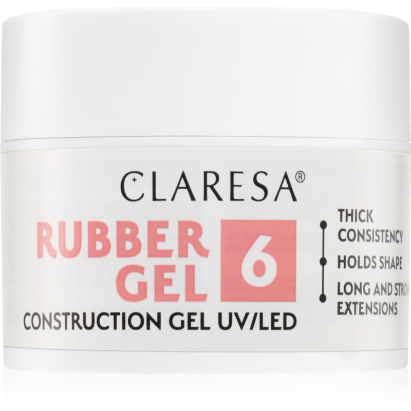 Claresa Rubber Gel Construction Gel UV/LED гел-лак за удължаване на ноктите цвят 06 45 гр.