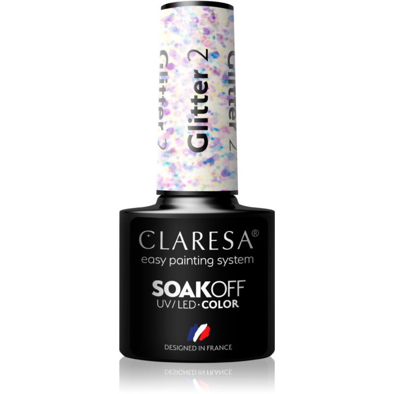 Claresa SoakOff UV/LED Color Glitter гел лак за нокти цвят 2 5 гр.