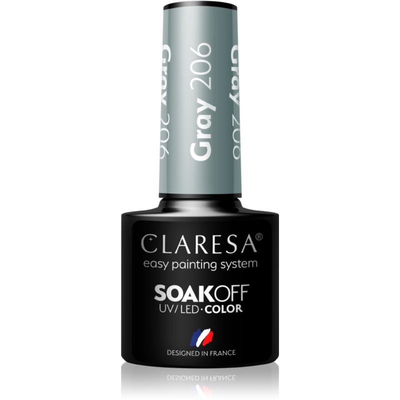 Claresa SoakOff UV/LED Color Savanna Vibes гел лак за нокти цвят Gray 206 5 гр.