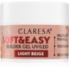 Claresa Soft&Easy Builder Gel основно гел покритие за нокти цвят Light Beige 12 гр.