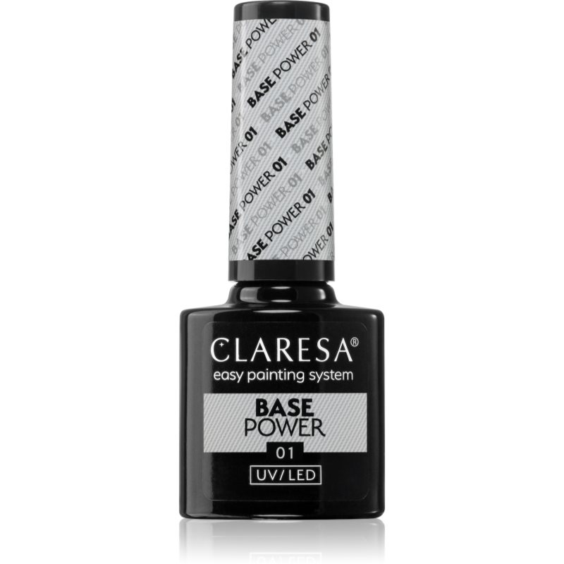 Claresa UV/LED Base Power основен лак за нокти с гел цвят 01 5 гр.