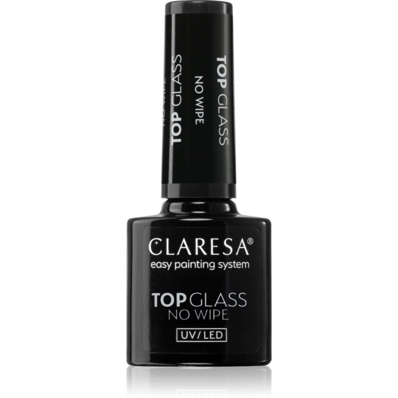 Claresa UV/LED Top Glass No Wipe топ лак за защита и блясък без лепкавост 5 гр.