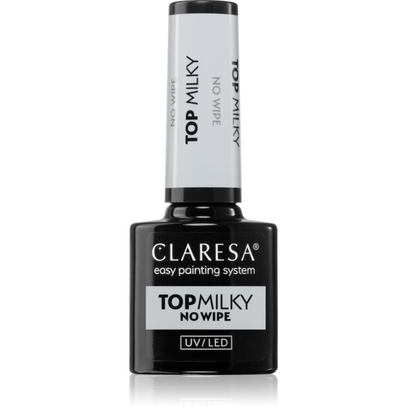 Claresa UV/LED Top Milky No Wipe гел топ лак за нокти 5 гр.